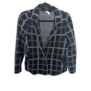 Moth Medium Long Sleeve Plaid Cardigan